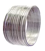 silver plated oxidised plain bangle set of12