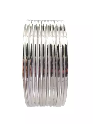  silver plated oxidised plain bangle set of12 2