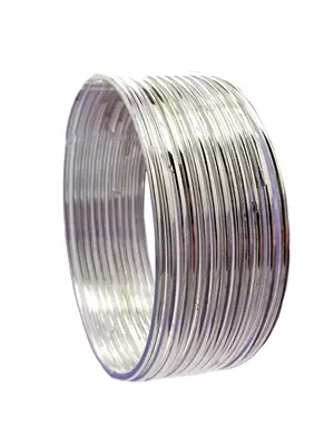  silver plated oxidised plain bangle set of12 3