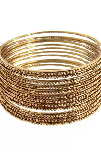  gold plated bangle set of 12