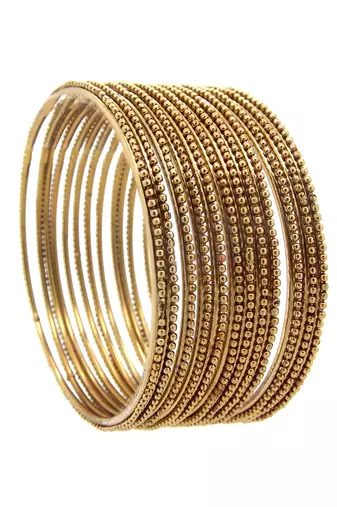  gold plated bangle set of 12