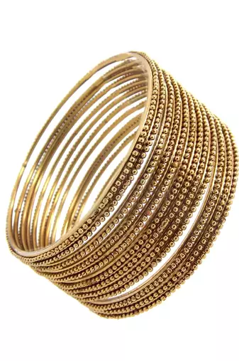  gold plated bangle set of 12