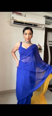 CAYORII MULTI COLOUR GEORGETTE FABRIC READY TO WEAR SAREE 2
