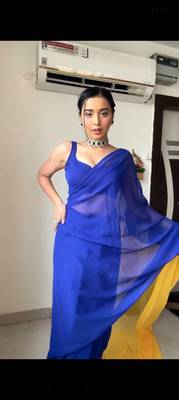 CAYORII MULTI COLOUR GEORGETTE FABRIC READY TO WEAR SAREE 3