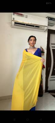 CAYORII MULTI COLOUR GEORGETTE FABRIC READY TO WEAR SAREE 5