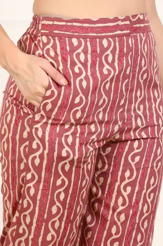  s gotta patti work multicolor printed cotton long kurta and pant set