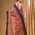Blush red pure cotton tant saree with woven designs