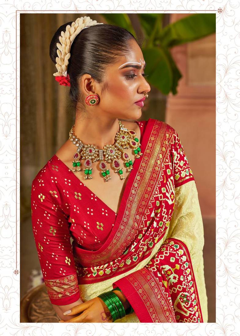 Lemon Colour Premium Georgette Chikankari Lucknowi Embroidered Saree With Un-Stitched Blouse