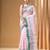 Light pink pure cotton tant saree with woven designs