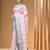 Light pink pure cotton tant saree with woven designs