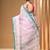 Light pink pure cotton tant saree with woven designs