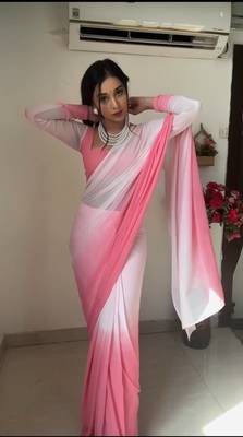 CAYORII MULTI COLOUR GEORGETTE FABRIC READY TO WEAR SAREE 3