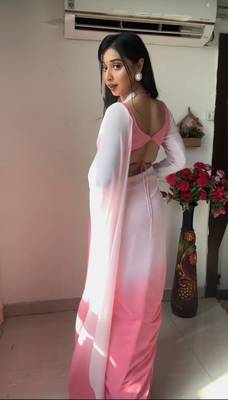 CAYORII MULTI COLOUR GEORGETTE FABRIC READY TO WEAR SAREE 4