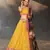 YELLOW BLACK SEQUINS THREAD & ZARI EMBROIDERED GEORGETTE DESIGNER WEDDING & PARTY WEAR FESTIVAL SEMI STITCHED LEHENGA