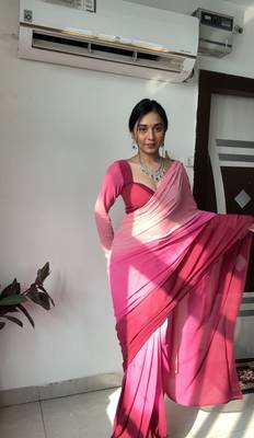 CAYORII MULTI COLOUR GEORGETTE FABRIC READY TO WEAR SAREE 2