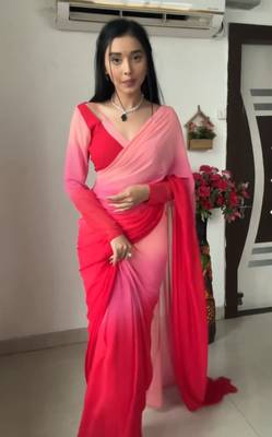 CAYORII MULTI COLOUR GEORGETTE FABRIC READY TO WEAR SAREE 2