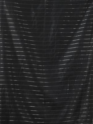 Black cotton soft saree with stripes designs 4
