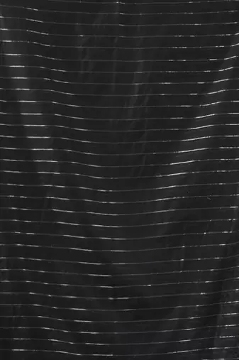 Black cotton soft saree with stripes designs