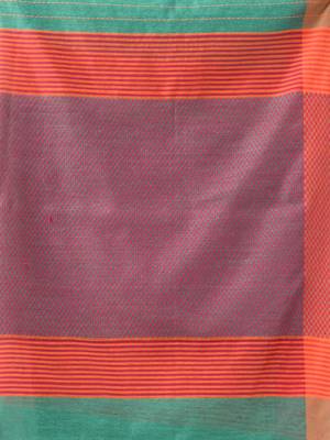 Green cotton blend soft saree with kantha style 4