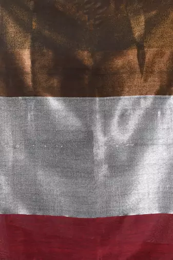Maroon cotton soft saree with stripe designs