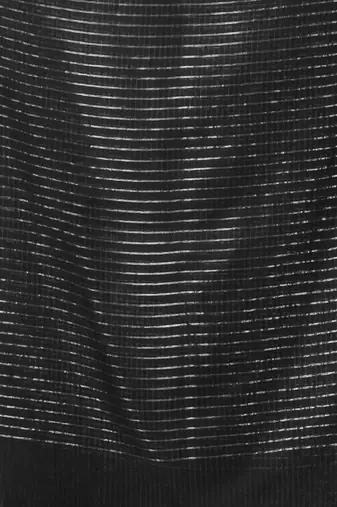 Black cotton soft saree with stripe designs
