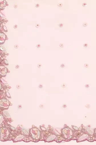 Mauve Net Multi Sequins with heavy Zarkan embroidery Lehenga choli & Dupatta