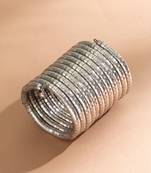 Chunky silver bangles