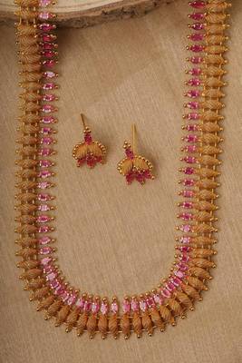 Pink gold plated Necklace-Sets 3
