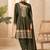 Olive chiffon embroidery readymade suits