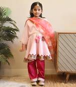 Baby pink kurti with pink salwar