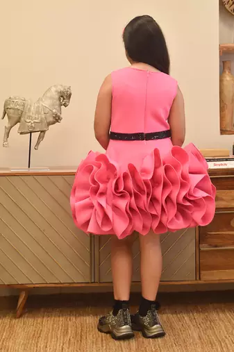 Pink lycra dress