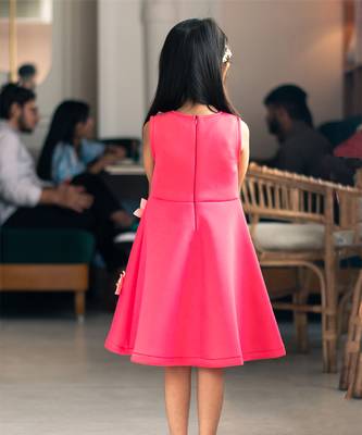 Pink neoprene dress 2