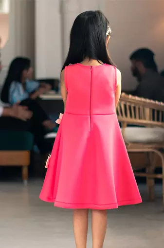 Pink neoprene dress