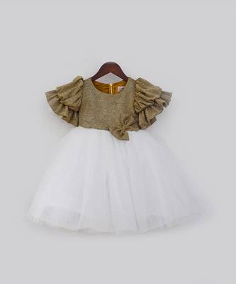 Golden shimmer and offwhite glitter elegance 1