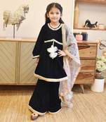 Blue kurti with plazo pant