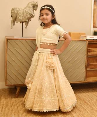 Beige lehenga set 2