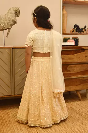 Beige lehenga set