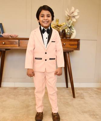 Peach coat with shirt and pant 1