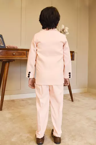Peach coat with shirt and pant