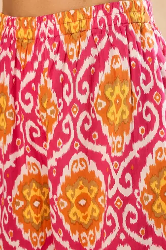 Winered woman pink geometric print sleeveless co-ord set
