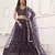 DUSTY WINE NET FABRIC LEHENGA CHOLI WITH SEQUINS AND THREAD EMBROIDERY WORK