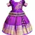 Royal Purple & Gold Embroidered Pavadai Set for Girls