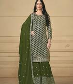 Mahendi georgette embroidered designer salwar suit