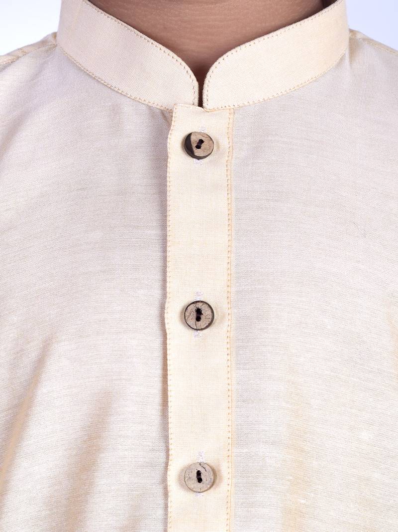 PehanaavaBoys Long Sleeve Ethnic Festive & Party Cotton Kurta Payjama  Sets Gold