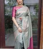 Faux Kanjivaram Pure Soft Lichi Silk Saree With Blouse Piece