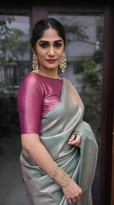 Faux Kanjivaram Pure Soft Lichi Silk Saree With Blouse Piece 3