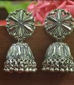 Designer oxidised jhumka earrings for women