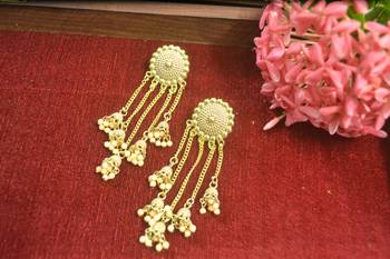 Designer long bahubali jhumka dangler stud earrings for women 2