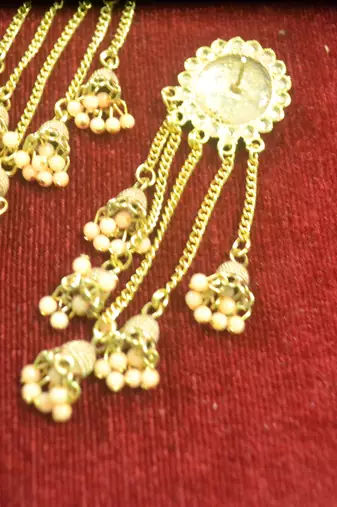 Designer long bahubali jhumka dangler stud earrings for women
