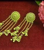 Designer long bahubali jhumka dangler stud earrings for women